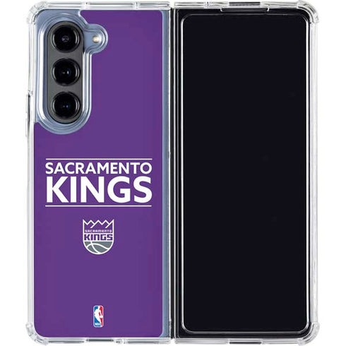 NBA Sacramento Kings Standard - Purple Galaxy Z Fold5 5G Clear Case