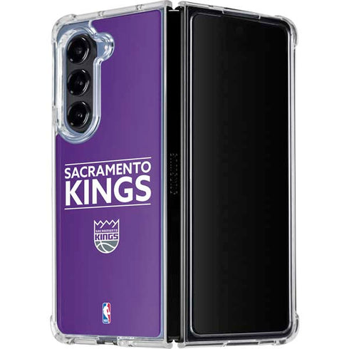 NBA Sacramento Kings Standard - Purple Galaxy Z Fold5 5G Clear Case