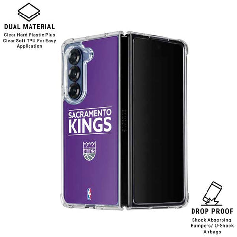 NBA Sacramento Kings Standard - Purple Galaxy Z Fold6 Clear Case