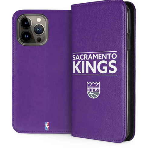 NBA Sacramento Kings Standard - Purple iPhone 13 Pro Max Folio Case