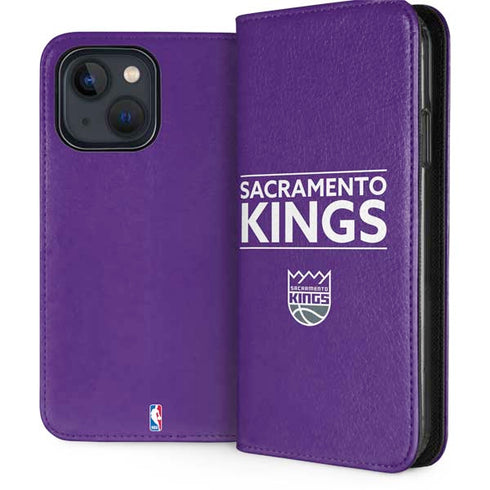 NBA Sacramento Kings Standard - Purple iPhone 14 Folio Case