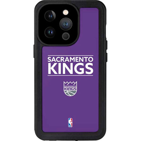 NBA Sacramento Kings Standard - Purple iPhone 15 Pro Waterproof Case