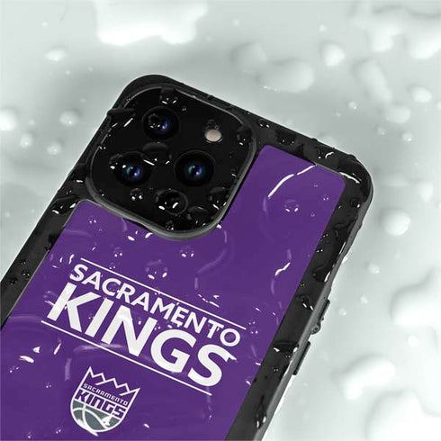 NBA Sacramento Kings Standard - Purple iPhone 15 Pro Waterproof Case