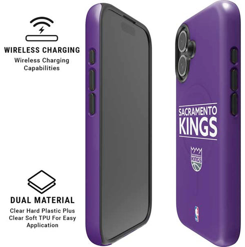 NBA Sacramento Kings Standard - Purple iPhone 16 Magsafe Impact Case