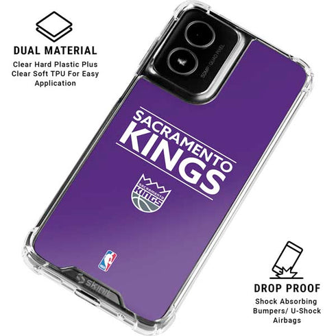 NBA Sacramento Kings Standard - Purple Moto G Power 5G (2024) Clear Case