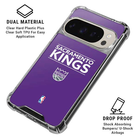NBA Sacramento Kings Standard - Purple Pixel 9/9 Pro Clear Case