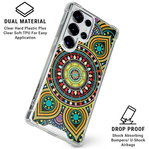 Sacred Wheel Colored Galaxy S25 Ultra Clear Case