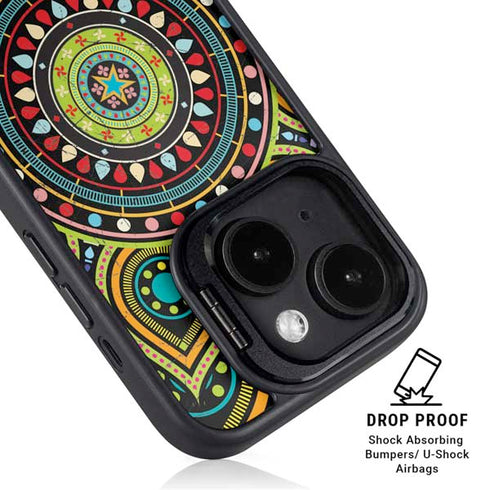 Sacred Wheel Colored iPhone 14 Kickstand Case