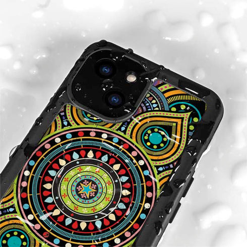 Sacred Wheel Colored iPhone 15 Plus Waterproof Case