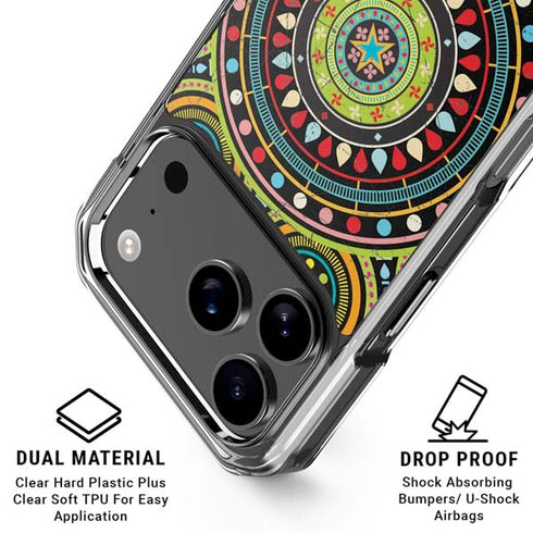 Sacred Wheel Colored iPhone 18 Pro Clear Case