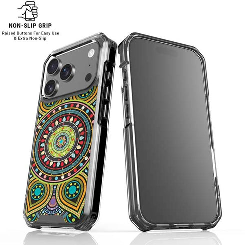 Sacred Wheel Colored iPhone 18 Pro Clear Case