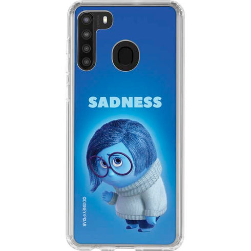 Disney Inside Out Sadness Portrait Galaxy A21 Clear Case