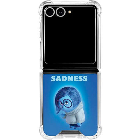 Disney Inside Out Sadness Portrait Galaxy Z Flip7 Clear Case