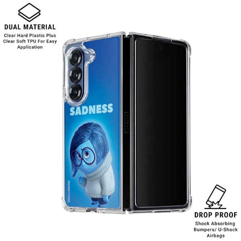 Disney Inside Out Sadness Portrait Galaxy Z Fold7 Clear Case