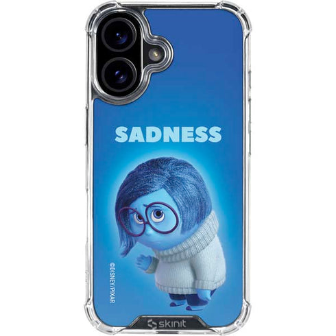 Disney Inside Out Sadness Portrait iPhone 16 Plus Clear Case
