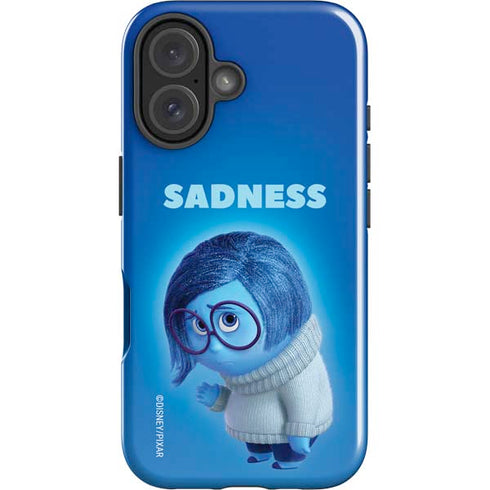 Disney Inside Out Sadness Portrait iPhone 16 Plus Impact Case