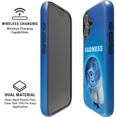 Disney Inside Out Sadness Portrait iPhone 16 Plus Magsafe Impact Case