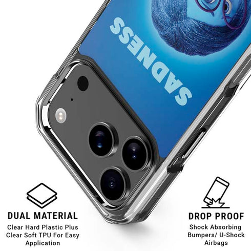 Disney Inside Out Sadness Portrait iPhone 17 Pro Max Clear Case