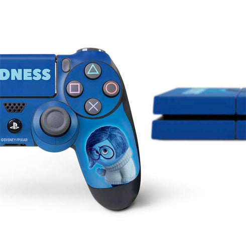 Disney Inside Out Sadness Portrait PS4 Console and Controller Bundle Skin