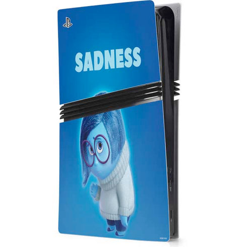 Disney Inside Out Sadness Portrait PS5 Pro Console Skin