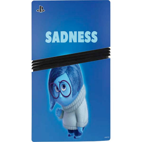 Disney Inside Out Sadness Portrait PS5 Pro Console Skin