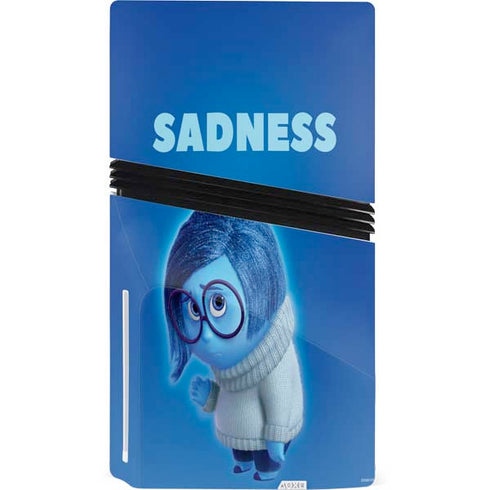 Disney Inside Out Sadness Portrait PS5 Pro Disk Console Skin