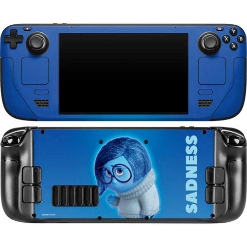 Disney Inside Out Sadness Portrait Steam Deck Handheld Gaming Computer OLED Skin