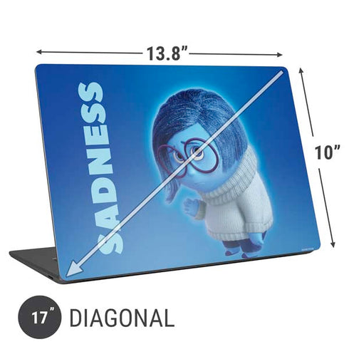 Disney Inside Out Sadness Portrait Universal Laptop 17in (13.8 x 10in) Skin