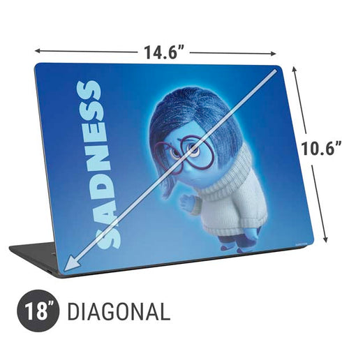 Disney Inside Out Sadness Portrait Universal Laptop 18in (14.6 x 10.6in) Skin
