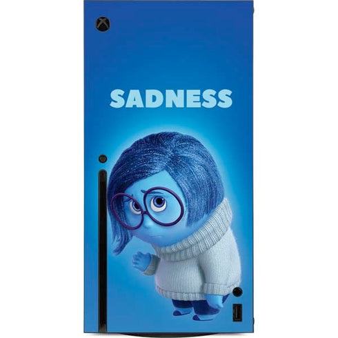 Disney Inside Out Sadness Portrait Xbox Series X Console Skin
