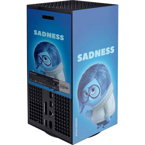 Disney Inside Out Sadness Portrait XBox Series X Digital Edition Console Skin