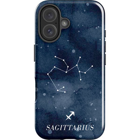 Sagittarius Constellation iPhone 16 Plus Impact Case