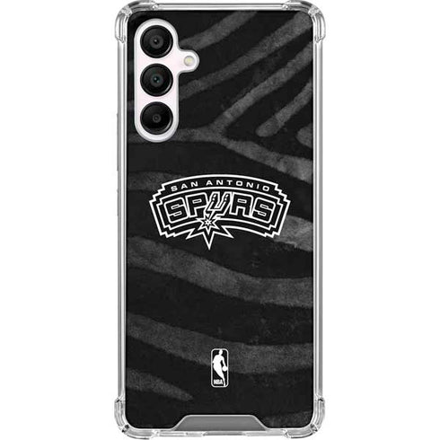 NBA San Antonio Spurs Black Animal Print Galaxy A16 5G Clear Case