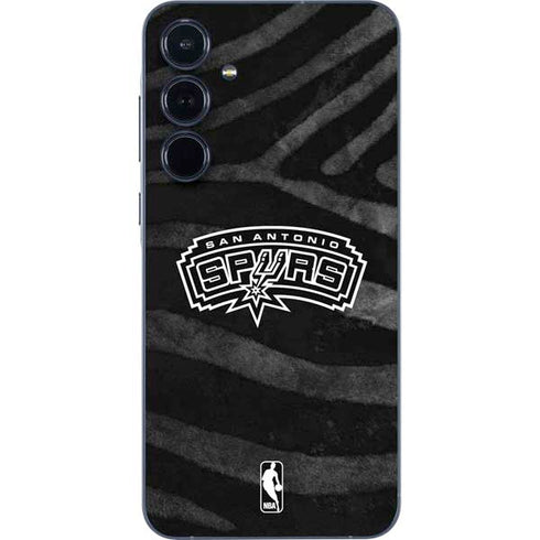 NBA San Antonio Spurs Black Animal Print Galaxy A55 5G Skin