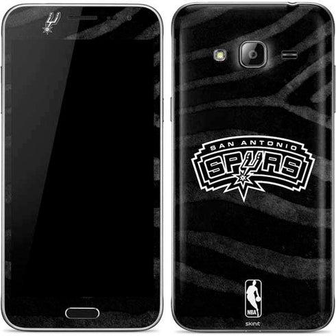 NBA San Antonio Spurs Black Animal Print Galaxy J3 Skin