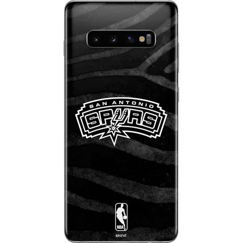 NBA San Antonio Spurs Black Animal Print Galaxy S10 Plus Skin