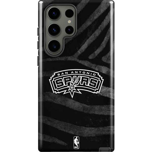 NBA San Antonio Spurs Black Animal Print Galaxy S23 Ultra Pro Case