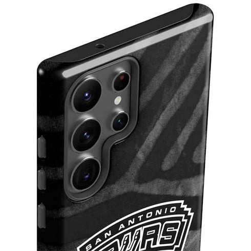 NBA San Antonio Spurs Black Animal Print Galaxy S23 Ultra Pro Case