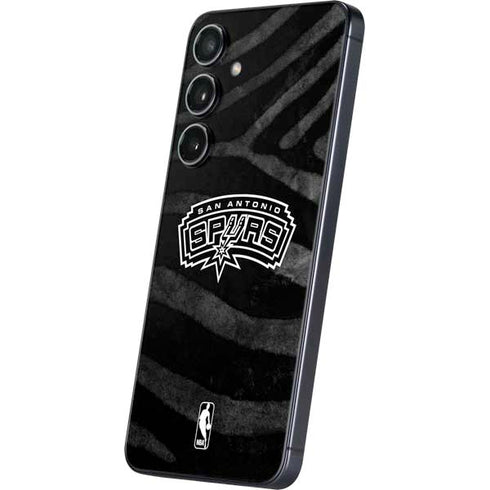 NBA San Antonio Spurs Black Animal Print Galaxy S25 Plus Skin