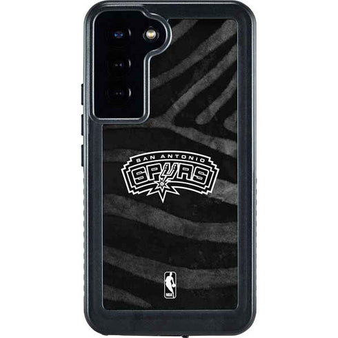 NBA San Antonio Spurs Black Animal Print Galaxy S24 Plus Waterproof Case