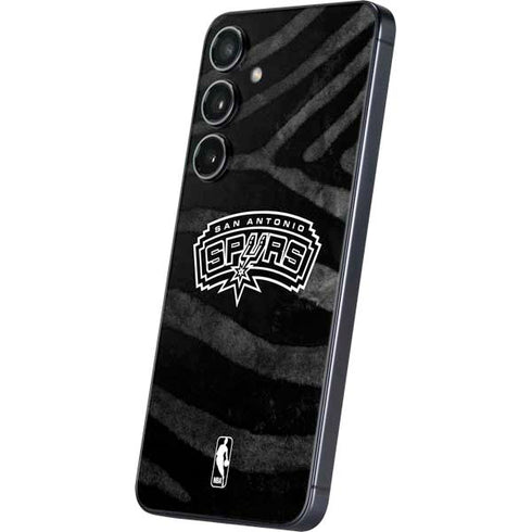 NBA San Antonio Spurs Black Animal Print Galaxy S25 Skin