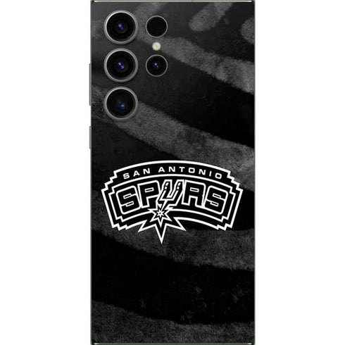 NBA San Antonio Spurs Black Animal Print Galaxy S25 Ultra Skin