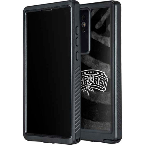NBA San Antonio Spurs Black Animal Print Galaxy S24 Ultra Waterproof Case