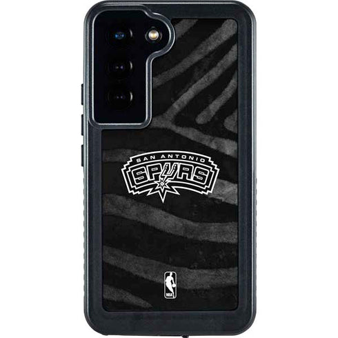 NBA San Antonio Spurs Black Animal Print Galaxy S24 Waterproof Case