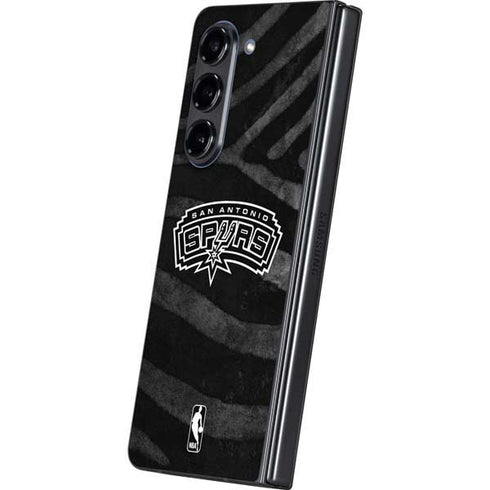 NBA San Antonio Spurs Black Animal Print Galaxy Z Fold5 5G Skin