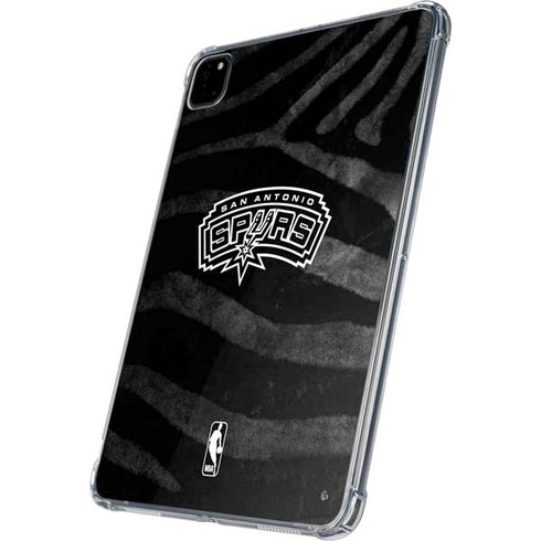 NBA San Antonio Spurs Black Animal Print iPad Pro 11in (2024) Clear Case