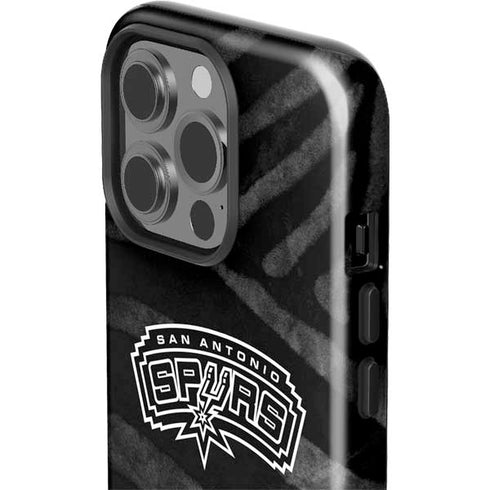 NBA San Antonio Spurs Black Animal Print iPhone 15 Pro Impact Case