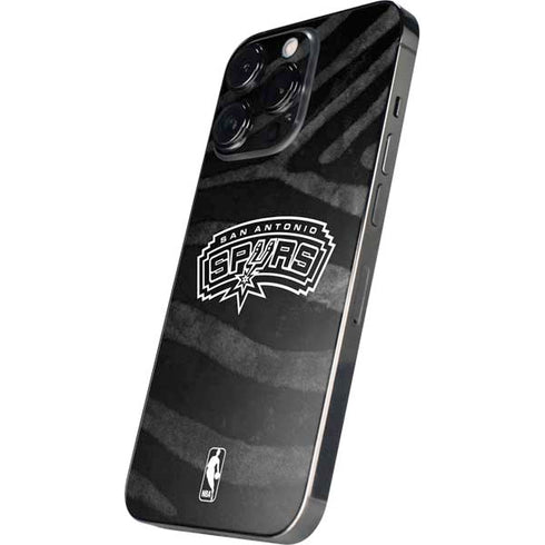 NBA San Antonio Spurs Black Animal Print iPhone 15 Pro Max Skin