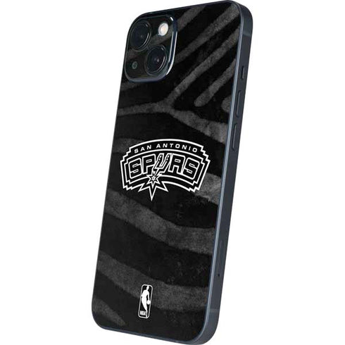 NBA San Antonio Spurs Black Animal Print iPhone 15 Skin