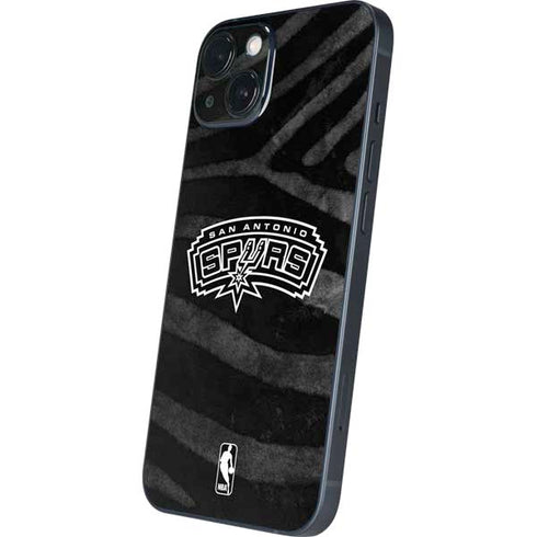 NBA San Antonio Spurs Black Animal Print iPhone 15 Skin